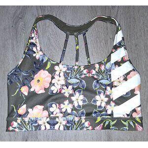 Victoria's Secret VSX Victoria Sport Green Floral Print Sports Bra Size Small